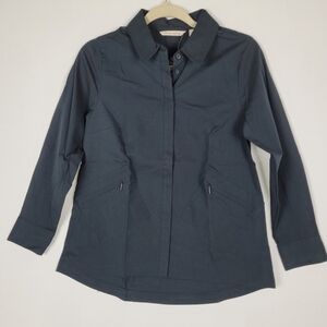 NWT Soft Surroundings Shore Thing Shirt Size PXS Black Zippered Patch Pockets